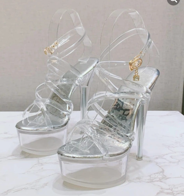 Clear Thick Bottom Heels